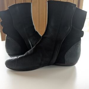 Patagonia Black Leather Ankle Booties